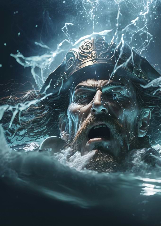 Drowning Pirate Captain