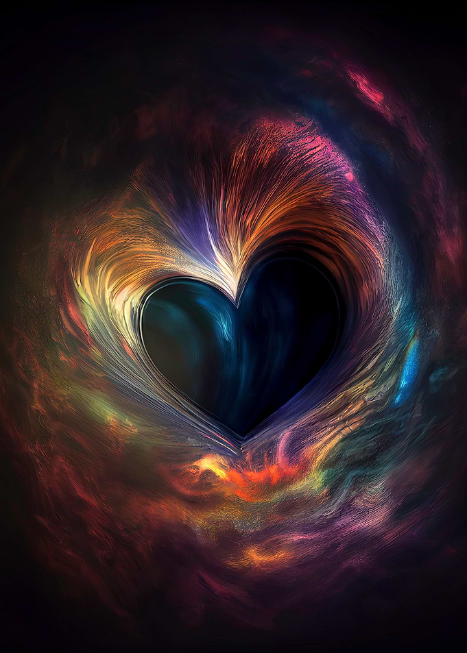 Rainbow Heart Blackhole