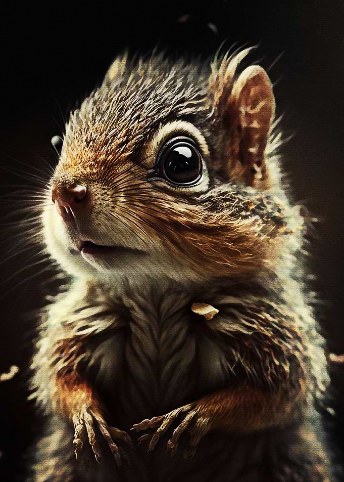 Cute Squirrel Portrait