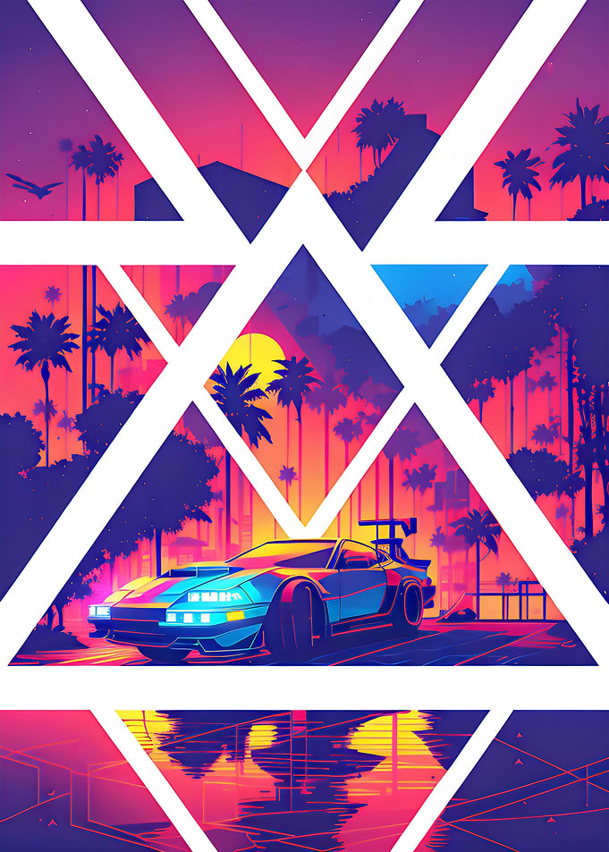 Cyberpunk Car Summer Ride