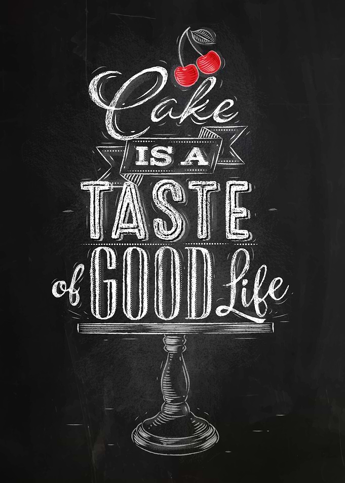 Taste of good life chalk