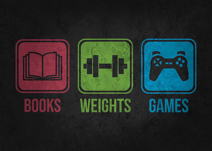 Books Weights Video Games