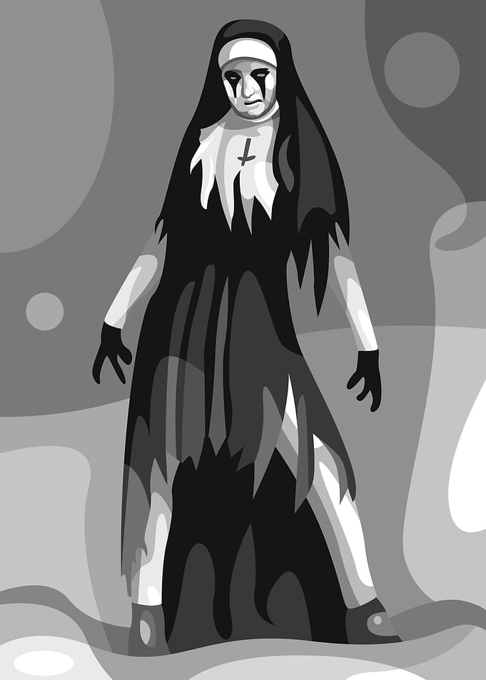 Grayscale Zombie Halloween