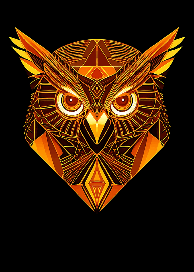 Geometric animal Owl