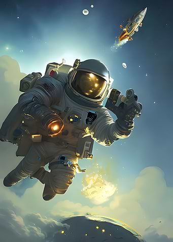 Astrounaut Say Hi In Space