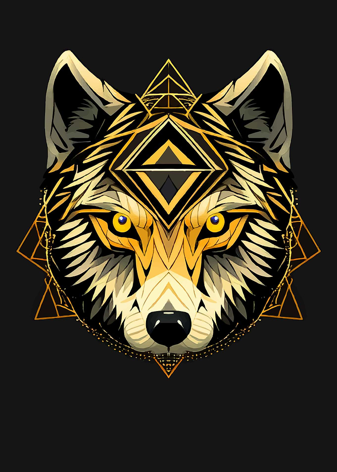 Geometric animal Wolf