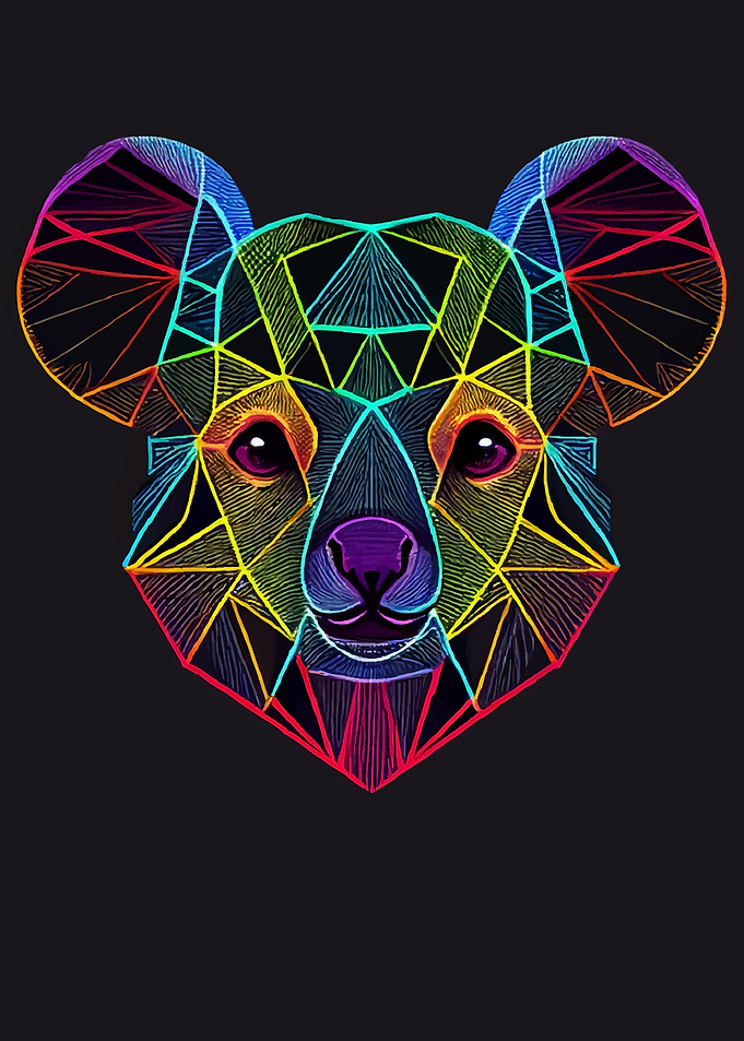Geometric animal Koala