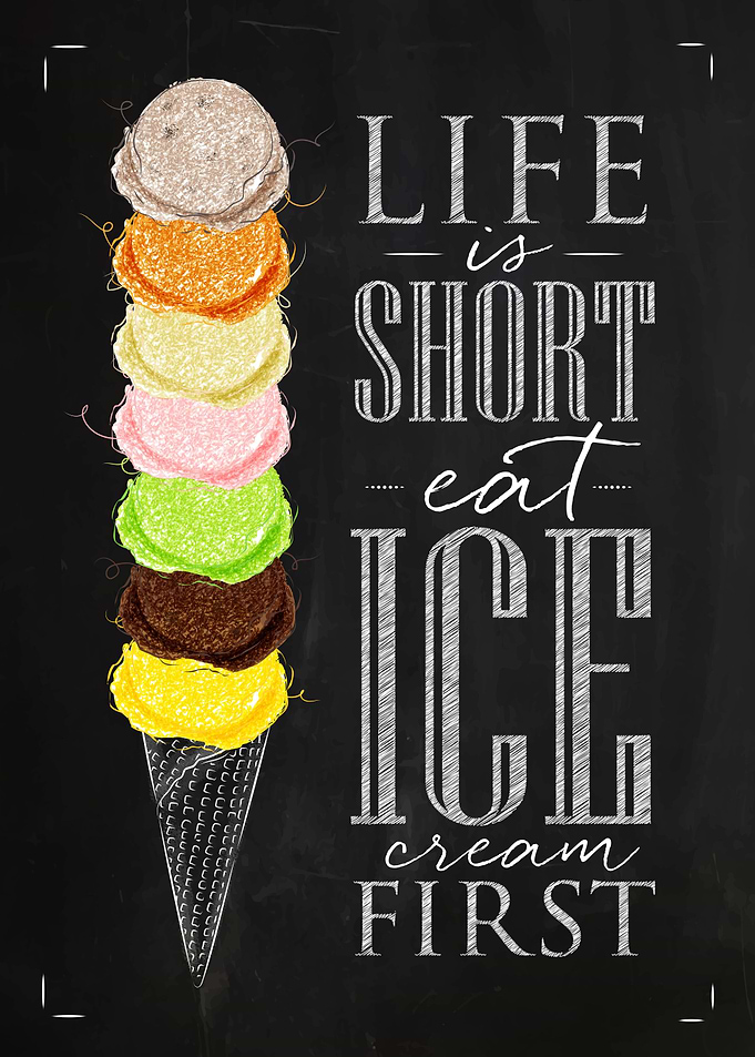 Ice cream cone chalk
