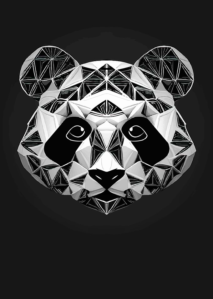 Geometric animal Panda