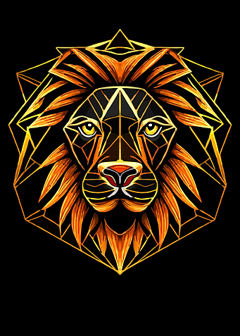 Geometric animal Lion
