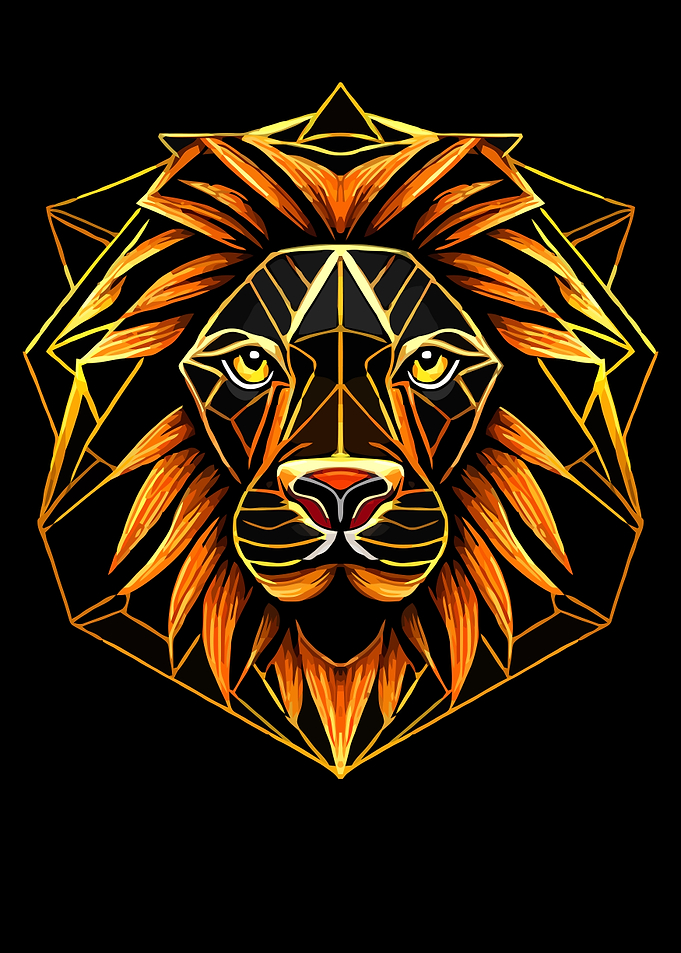 Geometric animal Lion