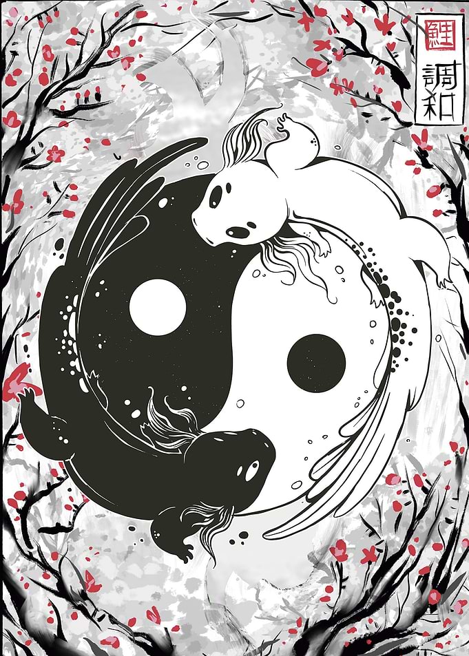 Yin Yang Koi fish