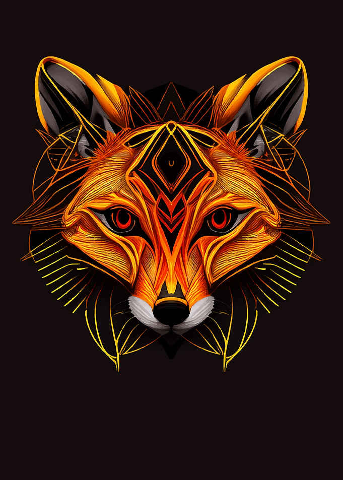 Geometric animal Red Fox