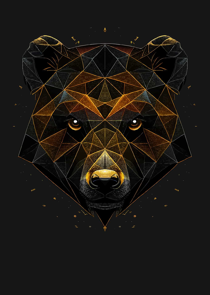 Geometric animal Bear