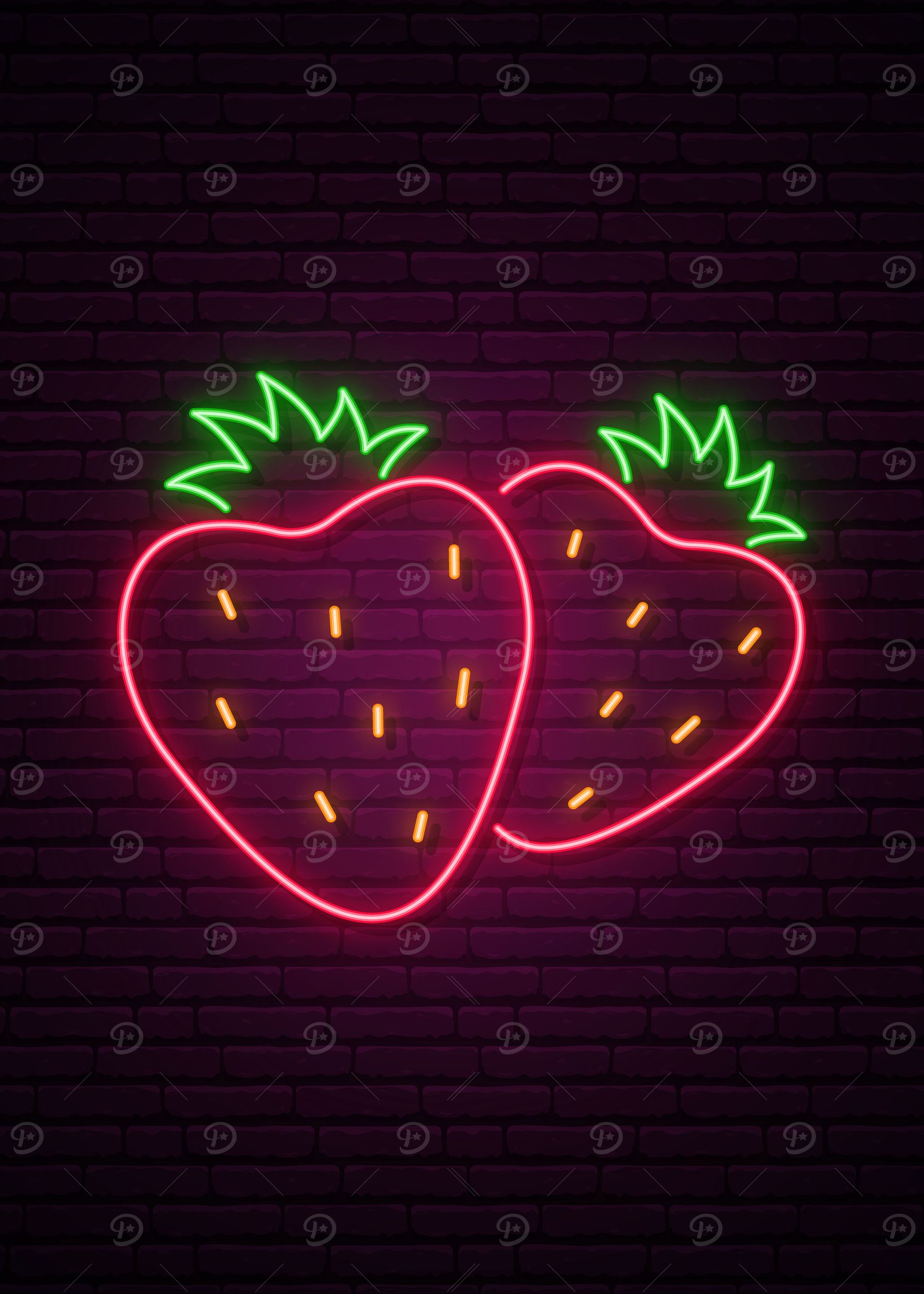 Strawberries Neon Sign