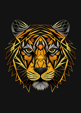 Geometric animal Tiger