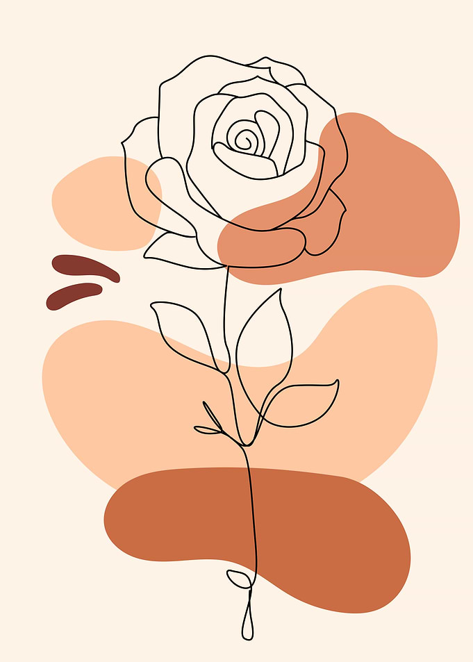 Abstract Flower Boho Art
