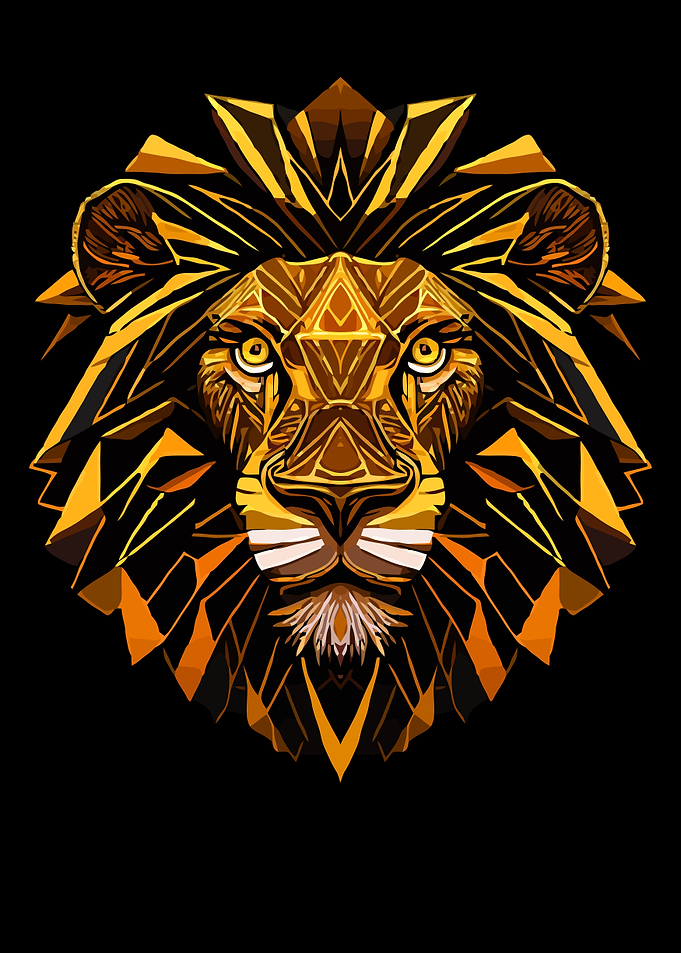 Geometric animal Lion