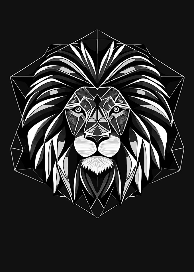 Geometric animal Lion