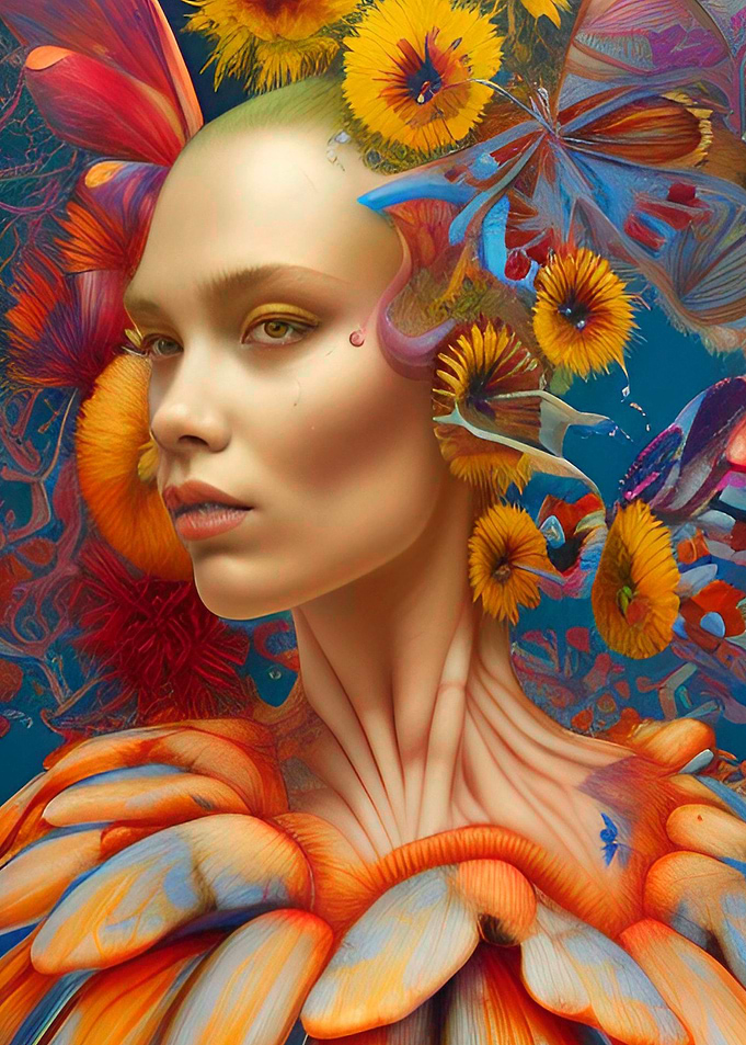 Woman with Flowers