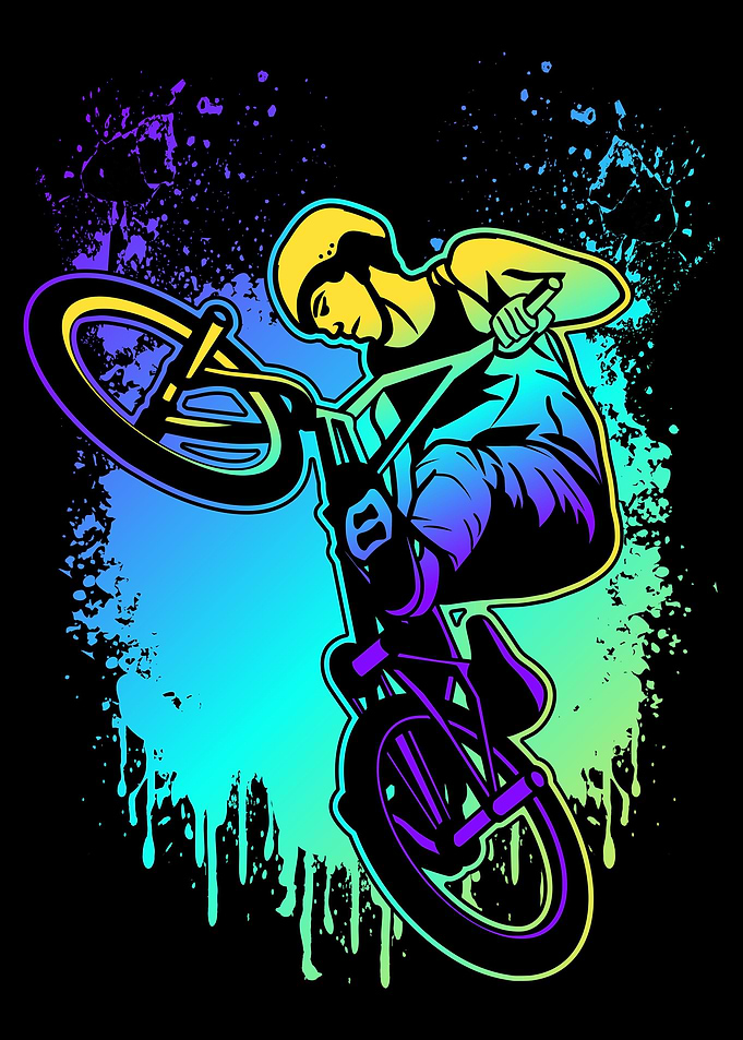 Colorful Splash BMX