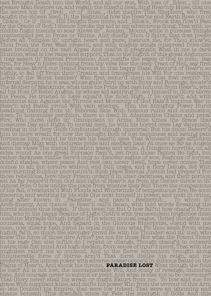 Paradise Lost Book Text