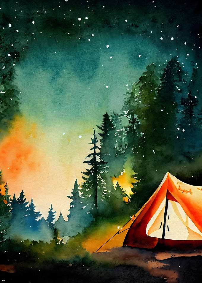Stargazing and camping