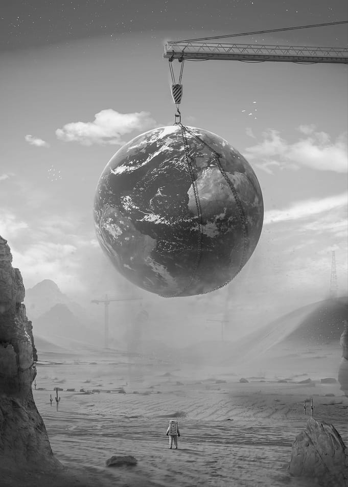Earth Day bw