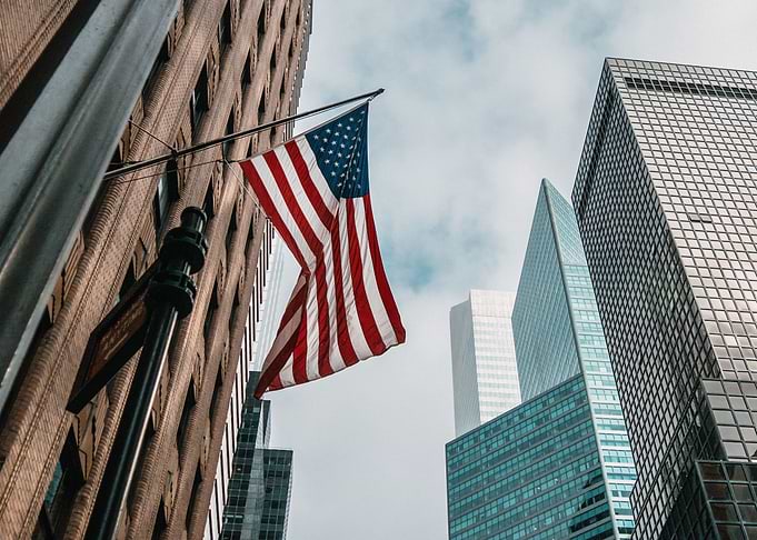 American Flag Waving