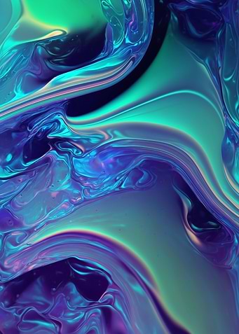 Abstract Iridescent Liquid