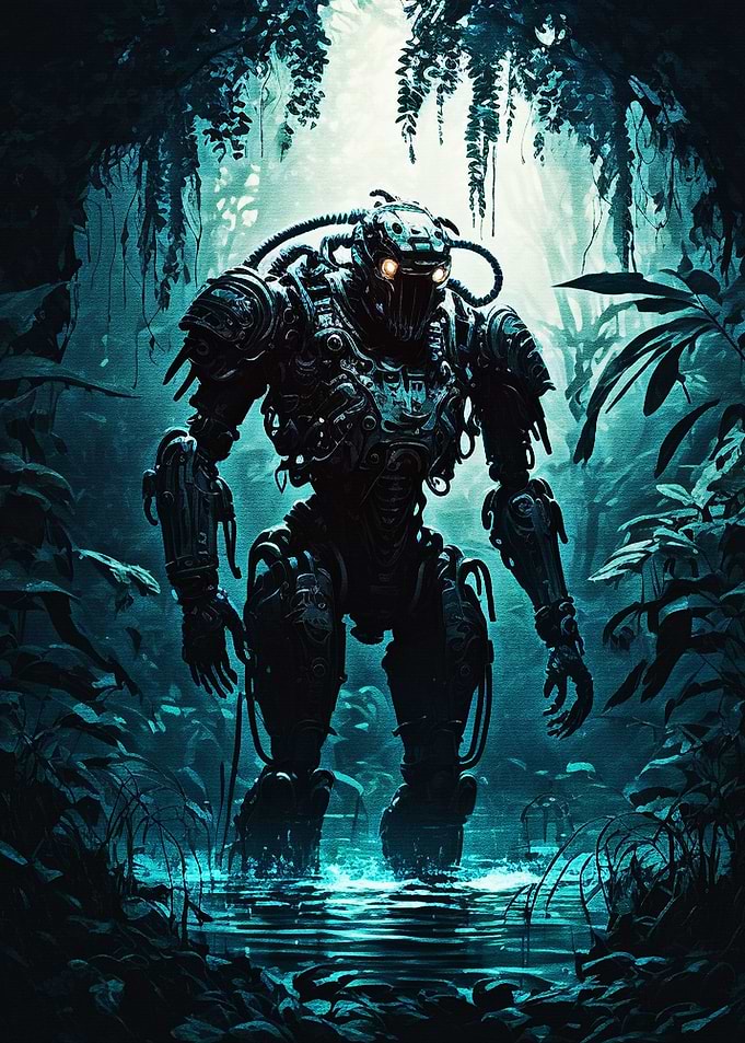 Robot Exploring Forest
