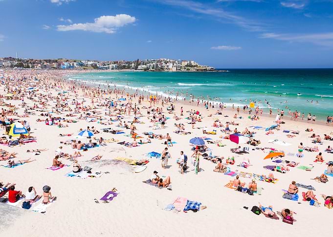New Year Day Bondi beach