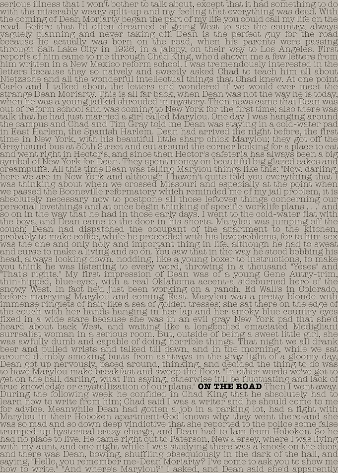 On The Road Book Text