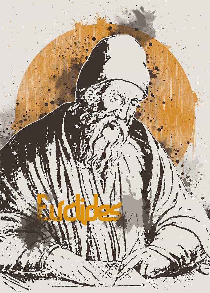 Euclides in painting art
