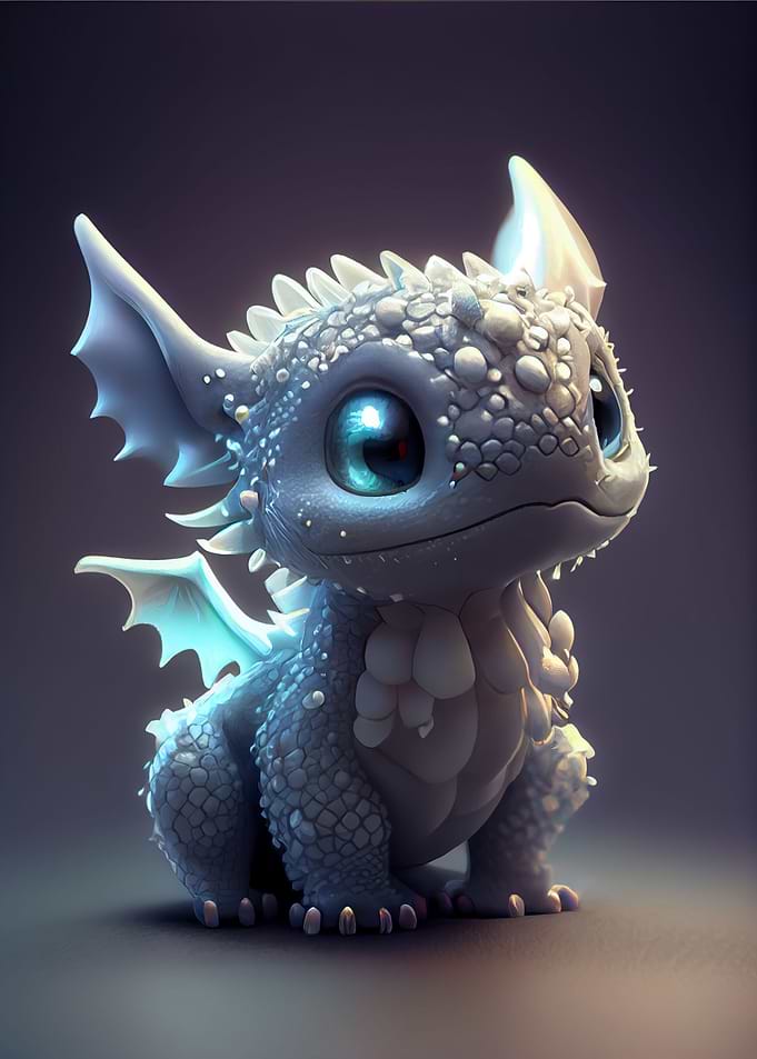 Cute White Dragon 9
