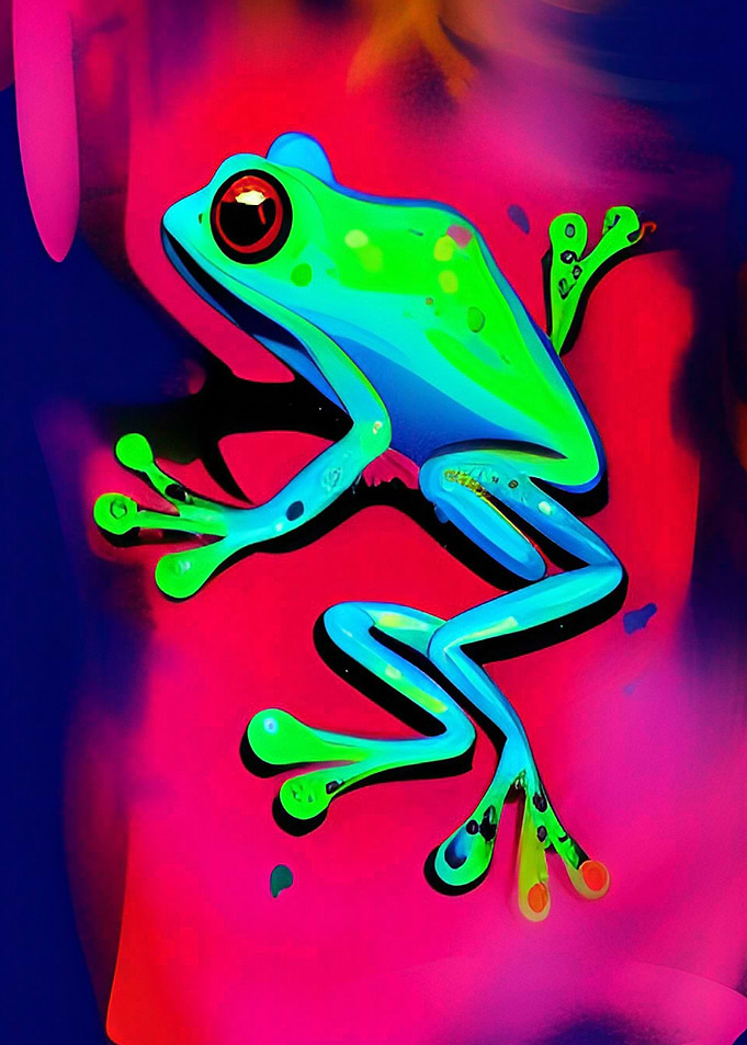 Funny Frog painted
