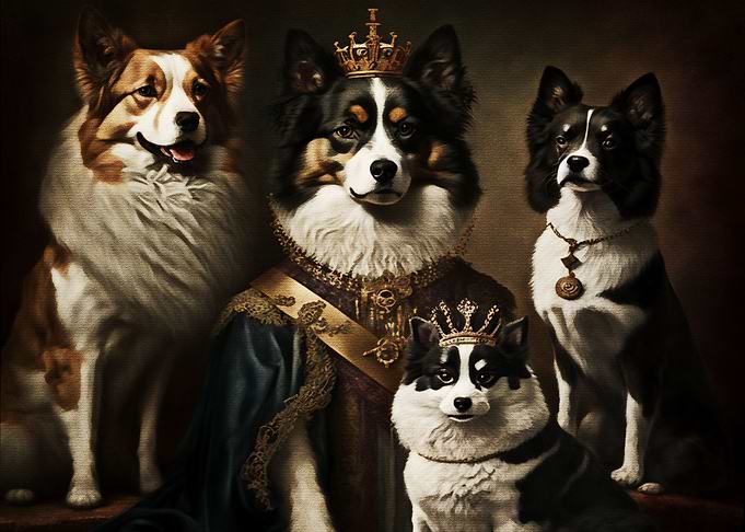 Portrait Family Dog