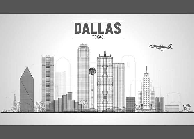 Dallas Texas City Skyline