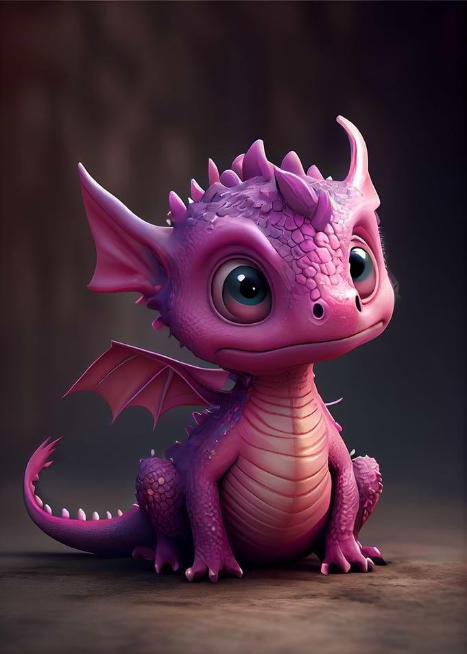 Cute Purpel Dragon 2