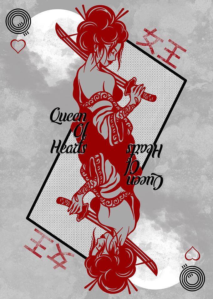 Anime queen playing card