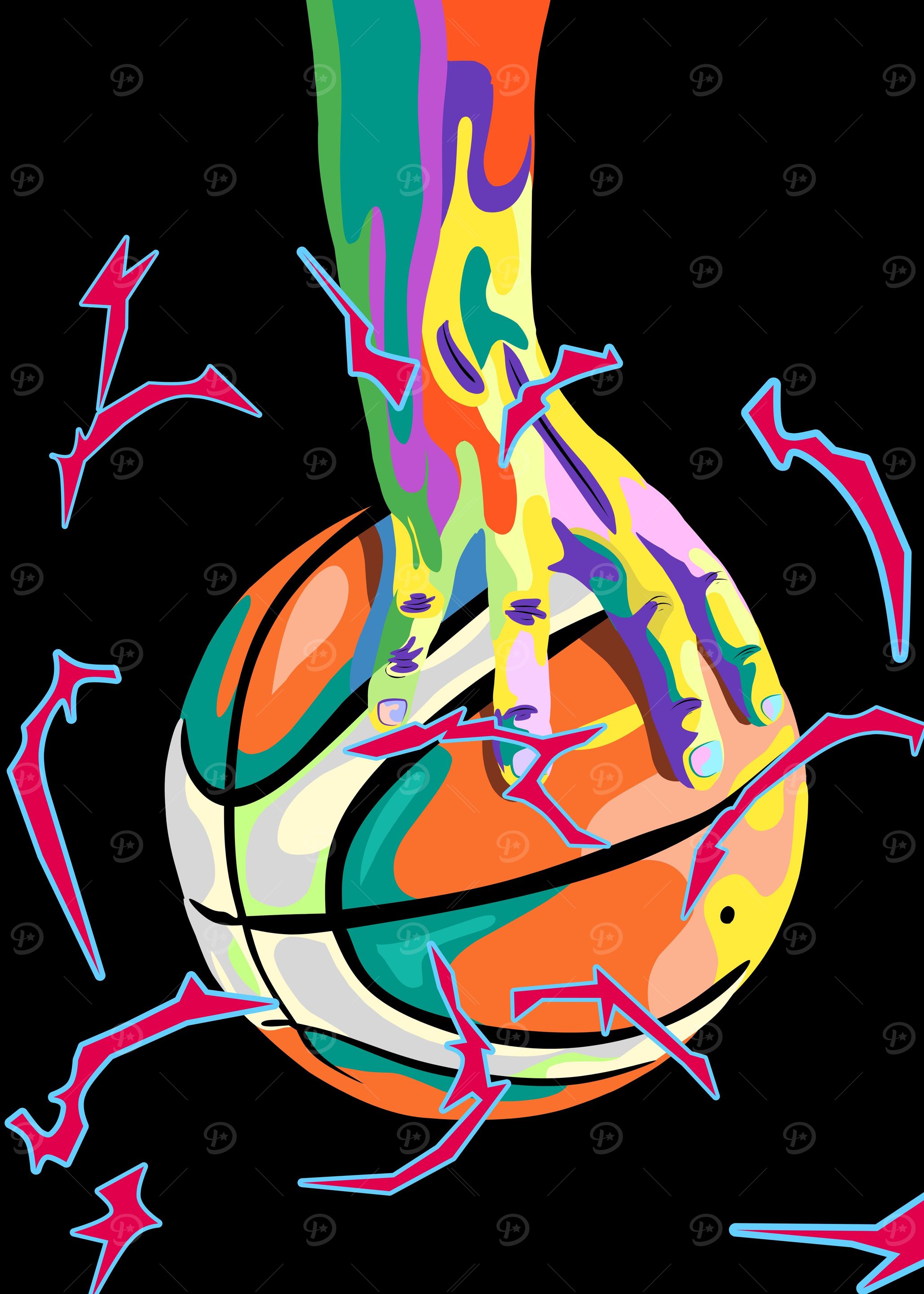 Basketball in pop art