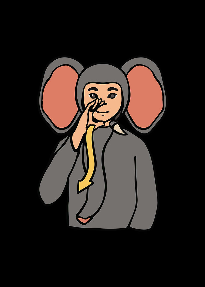 Elephant ASL Hand Gesture