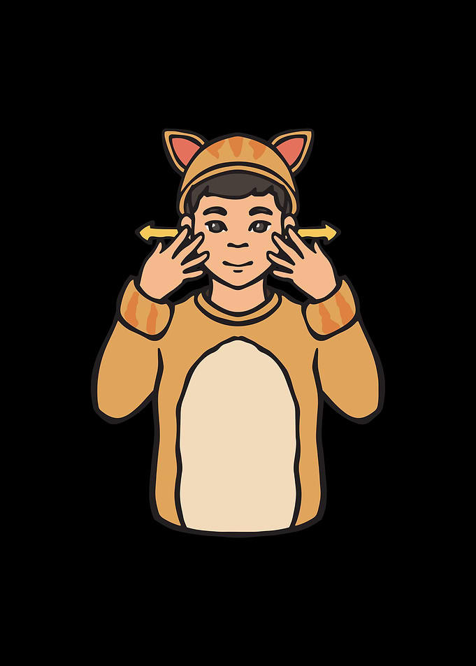 Cat Animal ASL Hand