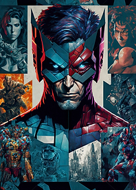 Vintage Superhero Poster