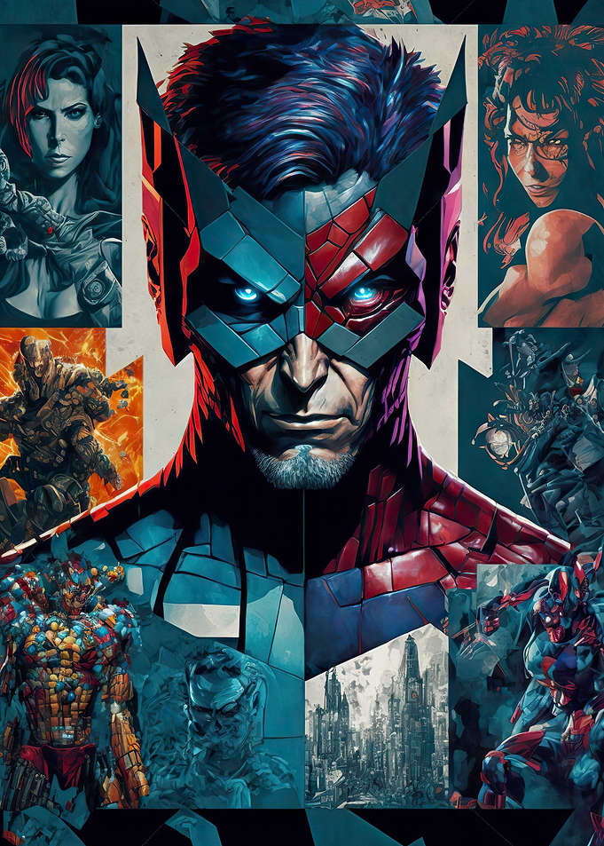 Vintage Superhero Poster