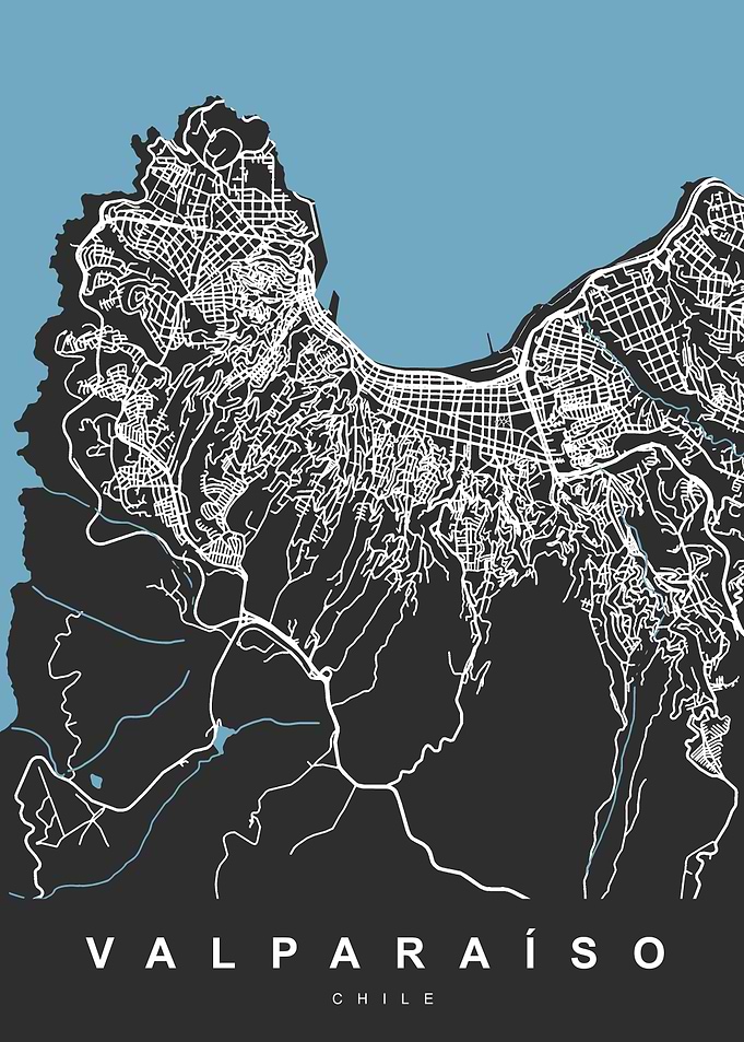Map VALPARAISO CHILE