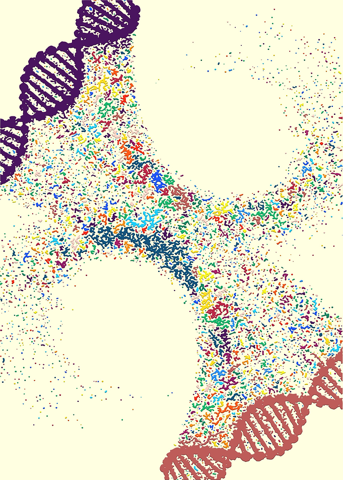 DNA science painting