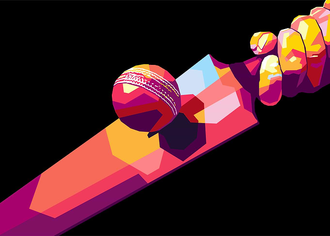cricket in wpap pop art