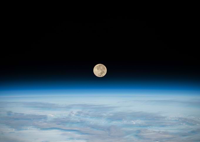 Moon and The Blue Planet