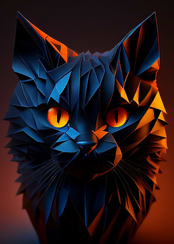 The Vintage Geometric Cat